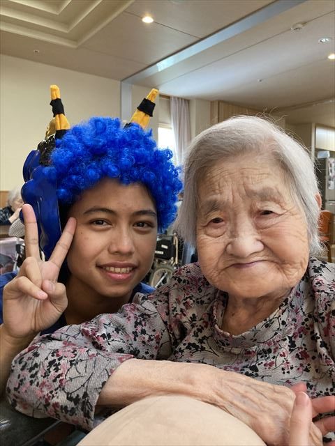 鬼と写真を撮りました！！